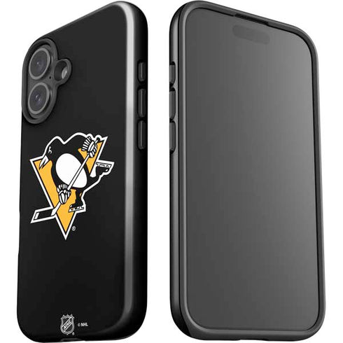NHL Pittsburgh Penguins Solid Background iPhone 16 Plus Impact Case